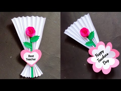 happy teachers day card idea at home/gift for teachers/easy and beautiful teachers day card