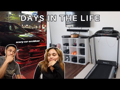 VLOG // The SCARIEST car accident + story time, new gym equipment, baking banana bread + vlogmas??