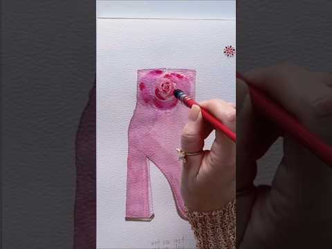 Embellishing #painting #watercolor #tutorial #shoedesign