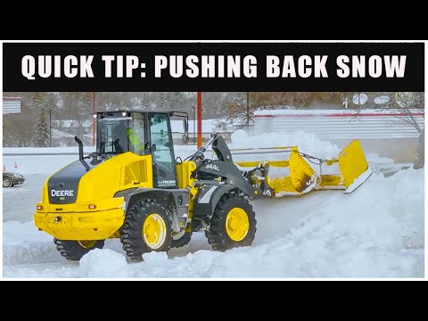 How to Push Back Snow with a Snow Pusher | Quick Tips // Snow Plow Operator