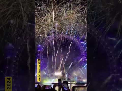 London fireworks 2024 London New year celebration  #london #newyear #fireworks #shorts #uk #2024