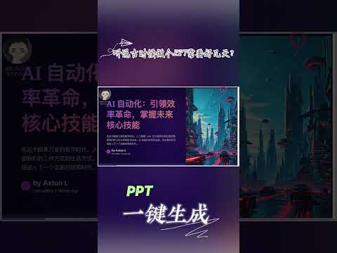 啥？PPT？听说古时候做个 PPT 需要好几天？Gamma 一键生成 PPT | 回到Axton