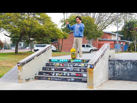 Doing Hard Tricks Down Stairs