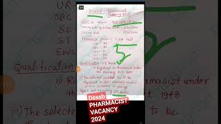 DSSSB PHARMACIST VACANCY 2024 #dpharmacy #bpharmacy #dsssb2024