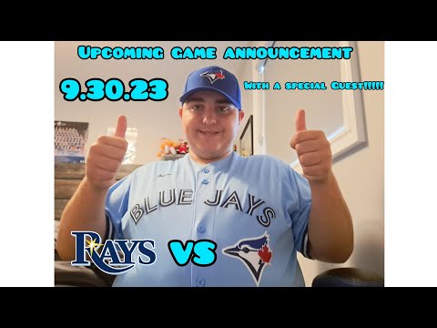 UPCOMING GAME ANNOUNCEMENT!!! Blue Jays Vs Rays MUST SEE Ft. a very special guest