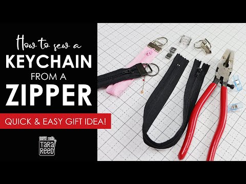 How to make a Key Fob from a Zipper - Sewing for Beginners