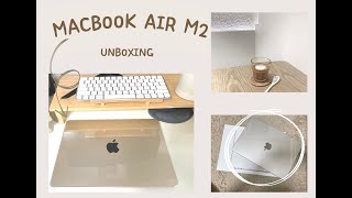 MacBook Air M2 chip unboxing starlight #macbookair #m2macbookair #unboxing #aesthetic