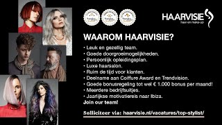 Vacatures Senior & Junior Hairstylisten/Kappers. Solliciteer bij Haarvisie in Rijswijk