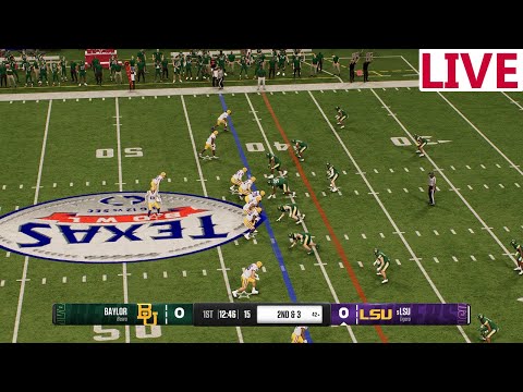 🔴NCAA LIVE 🔴Baylor Bears  vs LSU Tigers / Texas Bowl/ College Football 25