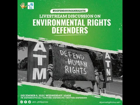 Livestream Discussion on Environmental Rights Defenders