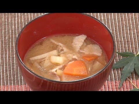 TONJIRU means soup with pork✿JAPANESE HOME COOKING豚汁✪How to Japan TV