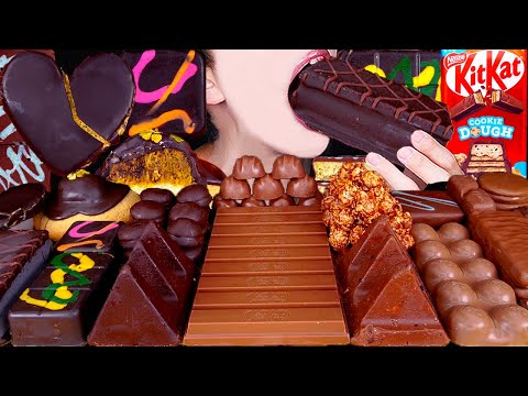 ASMR KITKAT DUBAI CHOCOLATE ICE CREAM NUTELLA DESSERT MUKBANG 두바이 초콜릿 먹방 ドバイチョコレート 咀嚼音 EATING SOUNDS