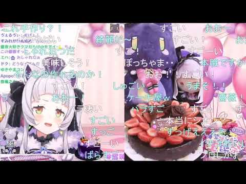 【コメ付き】チョコでバラを作る塩っ子【ホロライブ切り抜き】【  #紫咲シオン  】