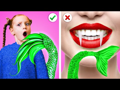 One Colored Makeover Challenge - Vampire 🧛VS Mermaid 🧜‍♀️ by Crafty Panda GO!