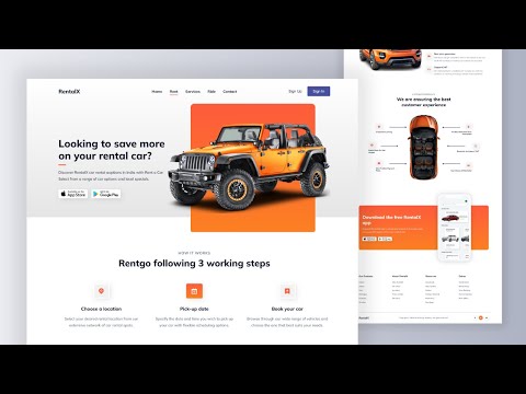 Build A Responsive Car Rental Website Using HTML CSS & JavaScript