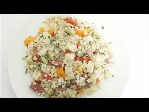 Salades de perles de blé aux légumes: bonne et saine!!!