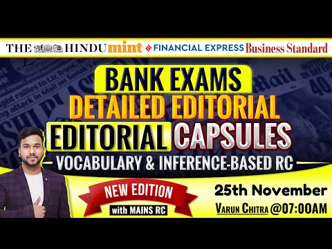 The Hindu Editorial Analysis | 25th November, 2024 | Inference Based Question, Vocab | Varun Chitra