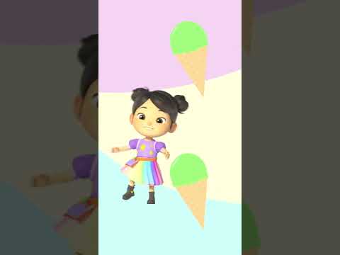 Sing & Dance with Ella: Fruity Ice Cream Adventure! #farmsongs #karaoke #happysong #Shorts #Viral