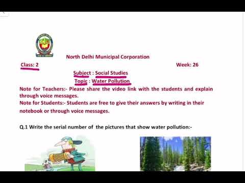 class 2 SST | water pollution | week 26 | FirstStep | worksheet Solution 18.12.20