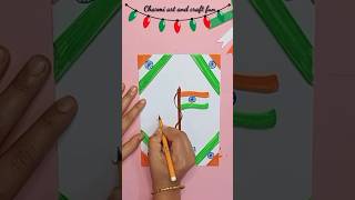 Republic day card making 🇮🇳 #shorts #youtubeshorts #papercraft #craft #republicdaycard #tranding