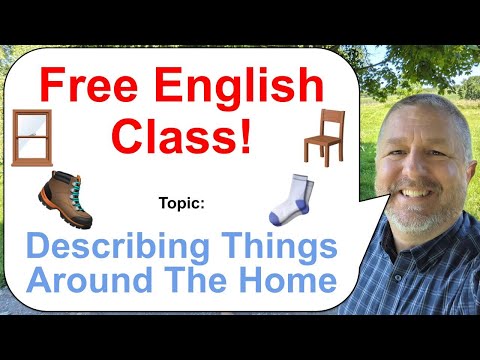 Let's Learn English! Topic: Describing Things Around The Home! 🪑🥾🧦