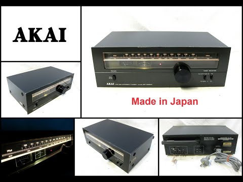 AKAI AT-2250 FM AM Stereo Tuner Black (Made in Japan)