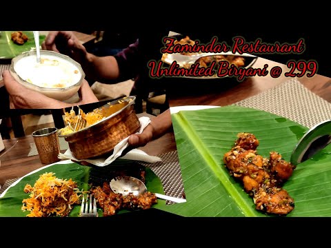 Zamindar Restaurant Bangalore | Video #124 | Unlimited Biryani and Starters @Rs299