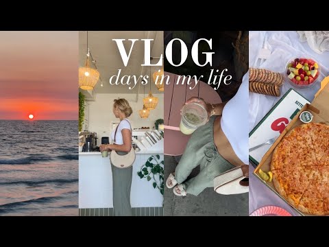 VLOG: visiting the CUTEST coffee shops, car chats + my summer glowy skin look!