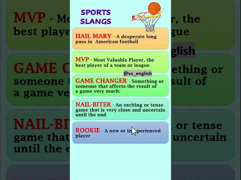 Sports Slang Words That Will Surprise You! Informal English Words #slang #slangs #shorts VS ENGLISH