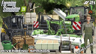 BUYING EQUIPMENT & SELLING FARM PRODCUTS | Animals on RIVERBEND | Farming Simulator 25 | Episode 21