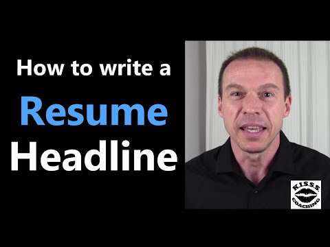 How to Include a Resume Headline in Your Resume