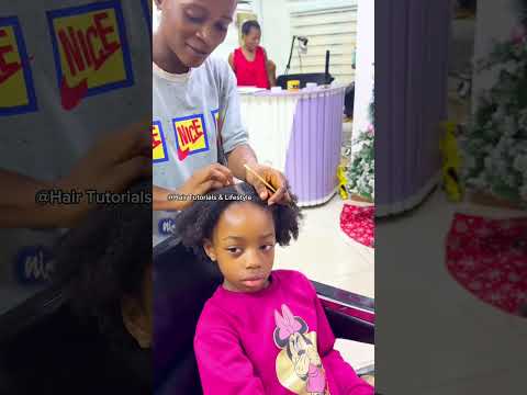 Beautiful Christmas hairstyle for natural hair kids 😍