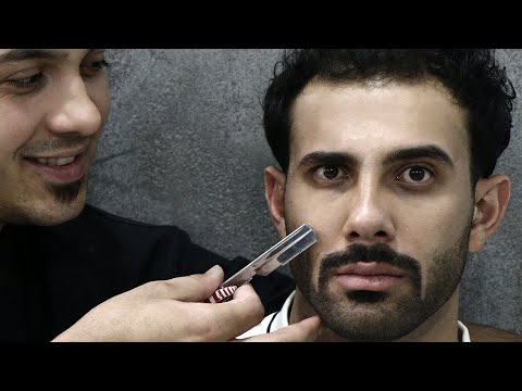 💈Mr.Mustache can't control his laughter | mens haircut Tutorial