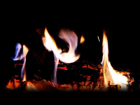 FIRE BURNING WITH CRACKLE, INSIDE FIREPLACE, RELAXING SOUND OF BEAUTIFUL BURNING FIRE