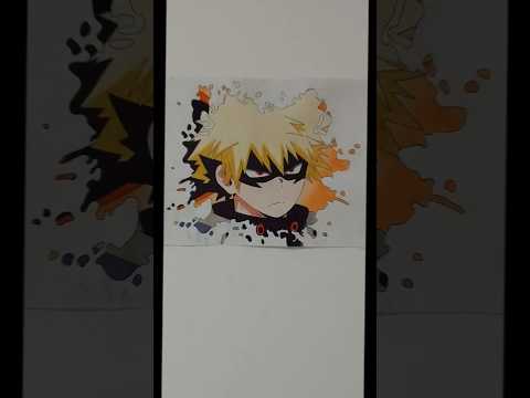 Drawing Bakugo Katsuki 💥- Stained Art| from My Hero Academia #art #katsukibakugou #myheroacademia