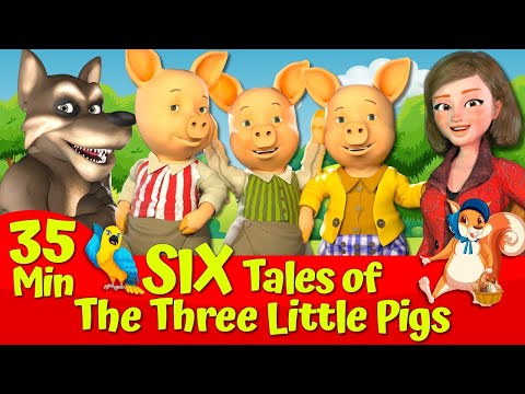 🔴Three Little Pigs and The Big Bad Wolf 🐷🐺 🔴 SIX Animated Fairytales for Kids💥