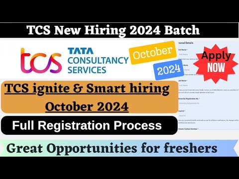 TCS Smart Hiring October 2024 | TCS ION ignite and smart Hiring 2024 | Full Registration Process