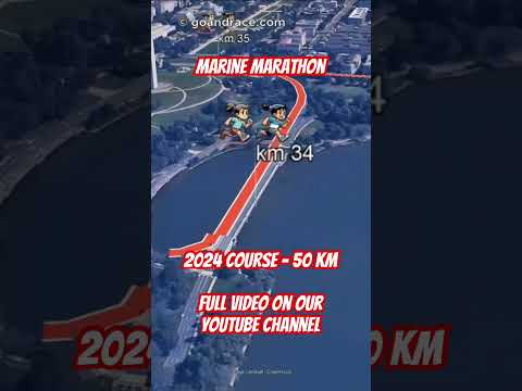 Marine Marathon 2024: fly over the 50 km course! Video of the race path.