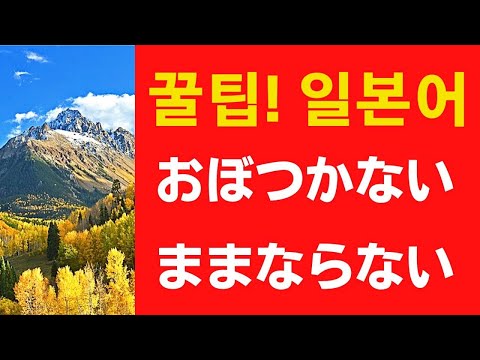 おぼつかない・ままならない (꿀팁! 일본어 표현)