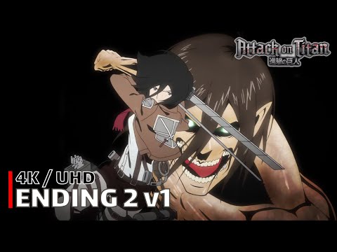 Attack on Titan - Ending 2 v1 【great escape】 4K / UHD Creditless | CC