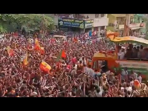 Dboss Craze in chikkballapura || #banglore #bengaluru #chikballapur #bjp #congress #jds #livenews