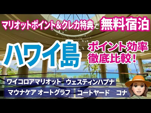 ハワイ島【2023最新】マリオットポイントで無料宿泊するのに必要なポイントは？徹底比較