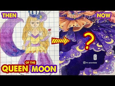 Drawing Queen of The Moon Inspired by Childhood Art | Huta Chan Studio