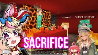 Shiranui Flare And Miko Led Polka To Her Own Sacrificial Altar | Minecraft [Hololive/Sub]