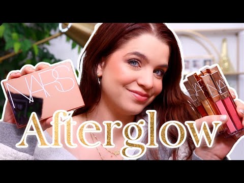 Nars Afterglow Cheek Palette Demo+Review Afterglow Lip Shine 10 NEW Colors Lip Swatches