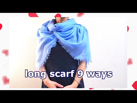 ♡【ストールの巻き方】９アレンジ　結婚式やパーティーにも最適　how to wear a long scarf at wedding and parties #weddingscarf #ストール