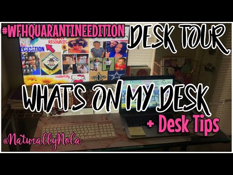 WORK FROM HOME SETUP 2020 | QUARANTINE DESK TOUR 2020 | DESK TOUR | DESK DECOR | HOME OFFICE TOUR