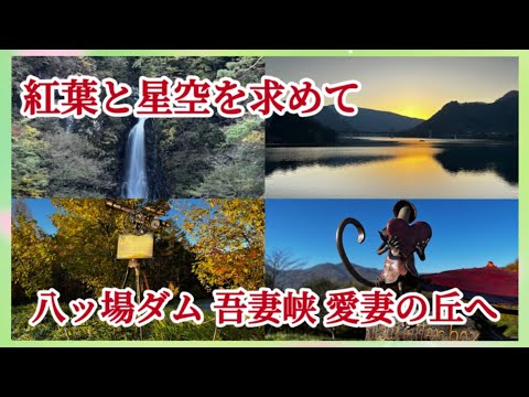 【vlog】紅葉と星空を見たくて群馬県にある八ッ場ダム 吾妻峡 愛妻の丘へ行って来ました😊#旅行#絶景#癒し#道の駅#車中泊