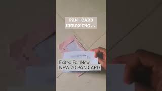 #pancardunboxing Exited For New 2.0 Pan Card #pancard #shortfeed #shorts