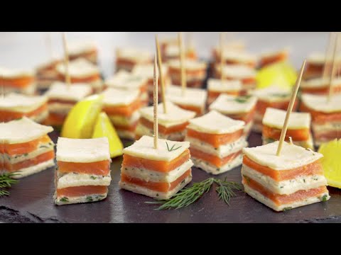 DINNER PARTY Starters Idea! SMOKED SALMON Appetizers | Salmon CANAPÉS. Snacks Recipe by Always Yummy